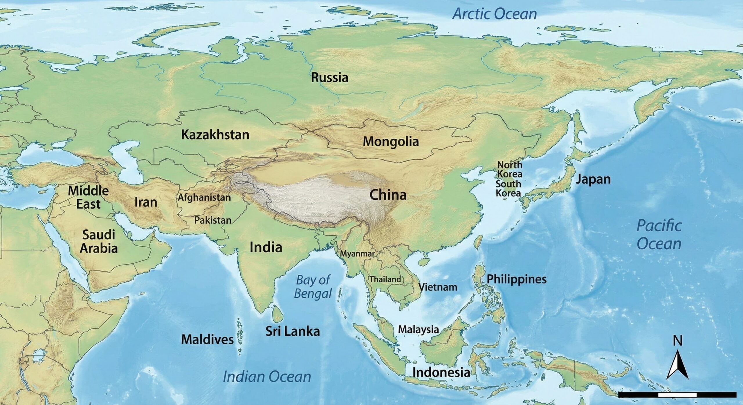 スリランカの地理的な位置