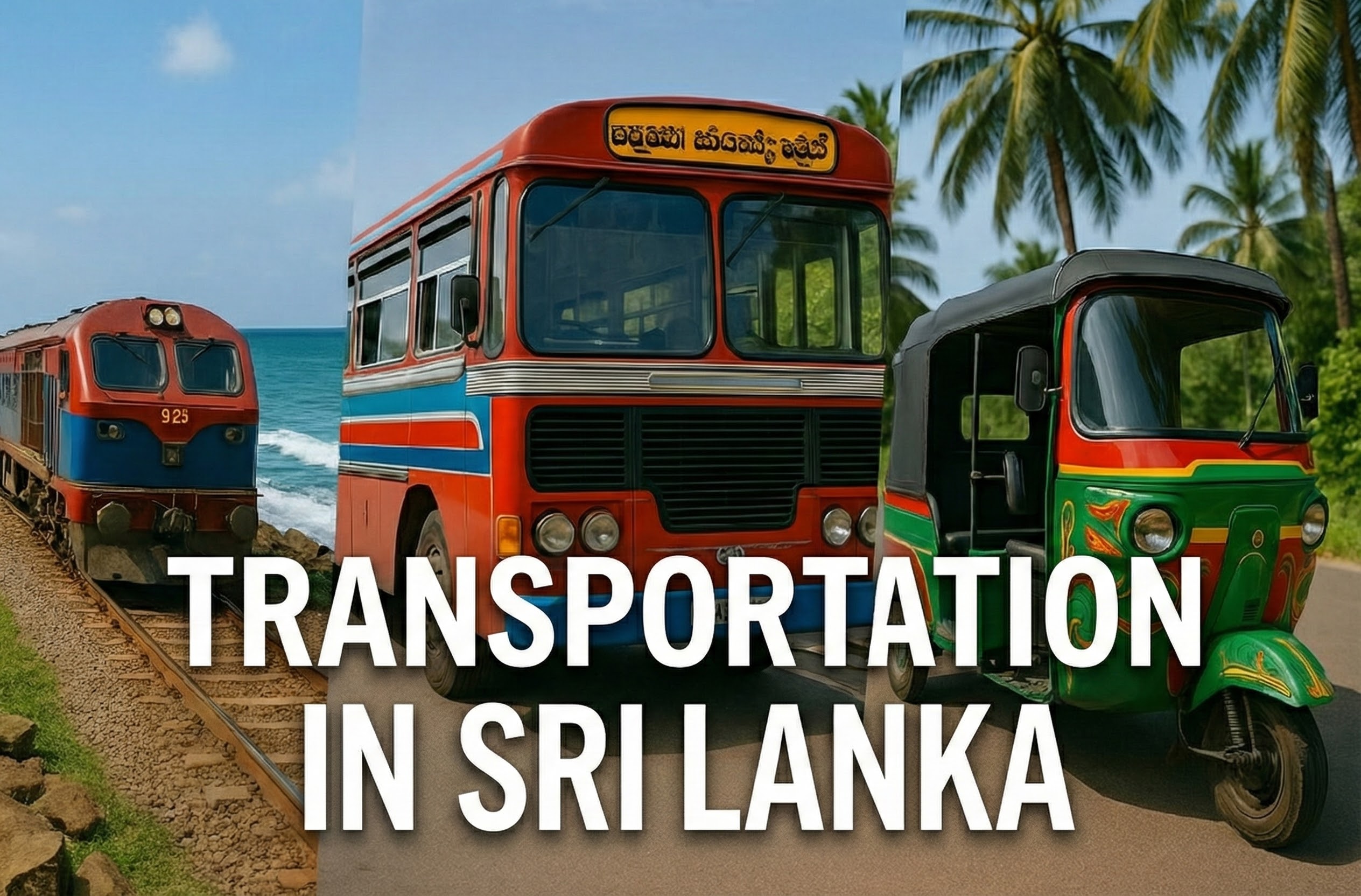 スリランカ国内の移動手段は何がいい？バスやタクシーチャーターやトゥクトゥクや鉄道を比較しながら徹底解説！