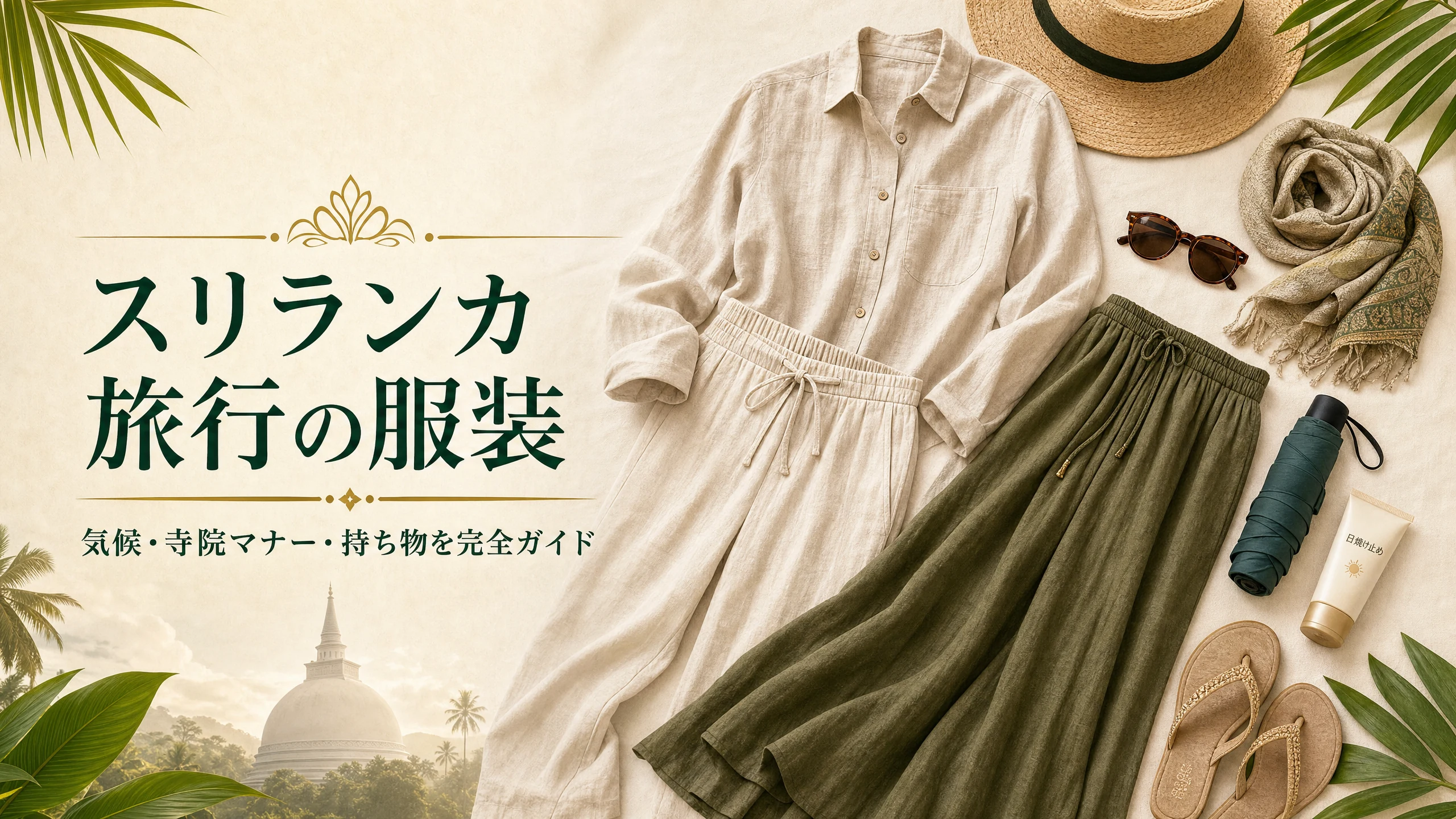 スリランカ旅行の服装完全ガイドのアイキャッチ画像